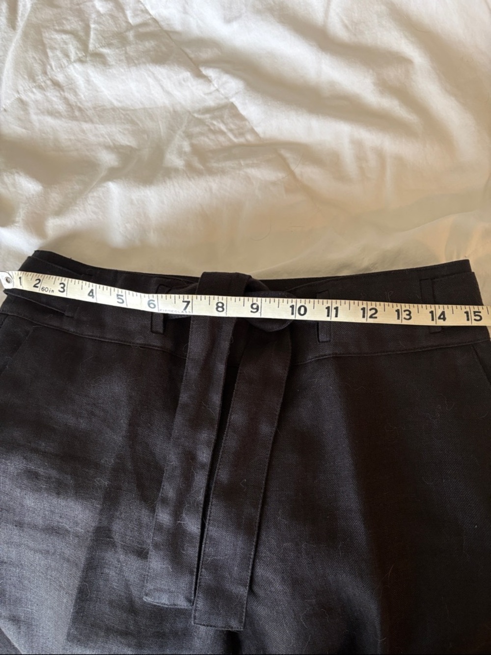 Irish linen blck crop pant Waist measures 30” laying flat. Size 4 Talbots - Picture 8 of 8